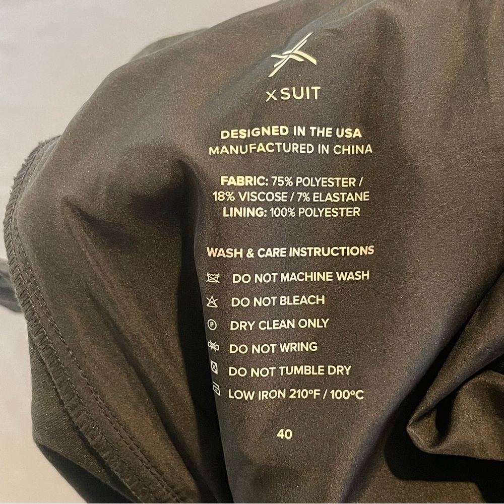 X Suit pants mens 40x30 NWOT black‎ - Picture 9 of 13